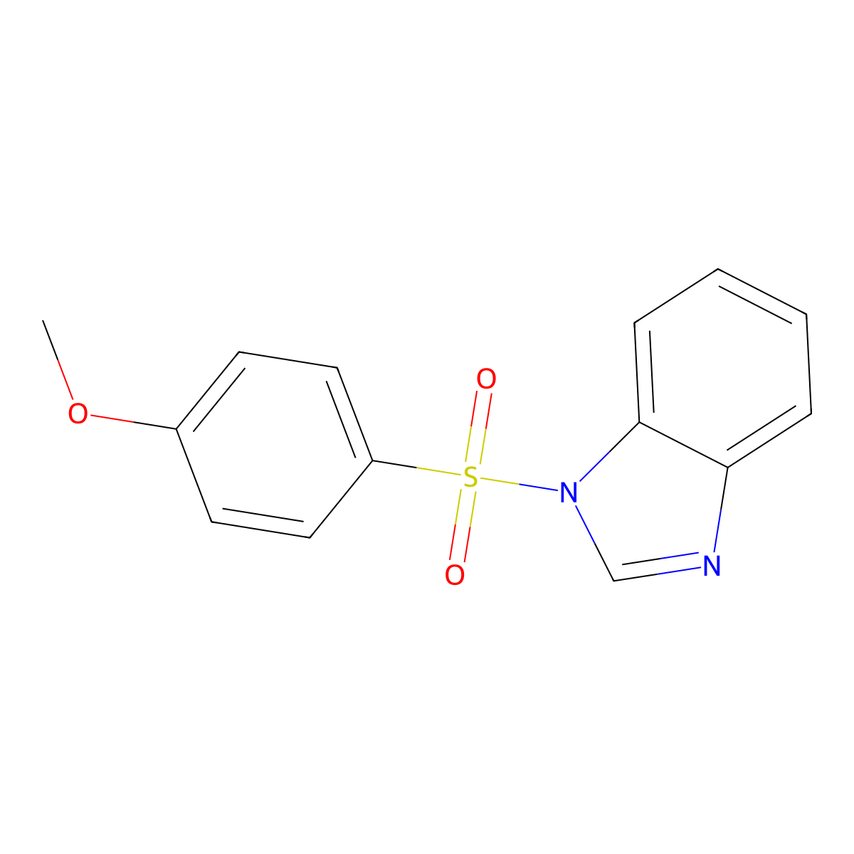 1-[(4-methoxyphenyl)sulfonyl]-1H-benzimidazole molecular structure, CAS 321979-07-1