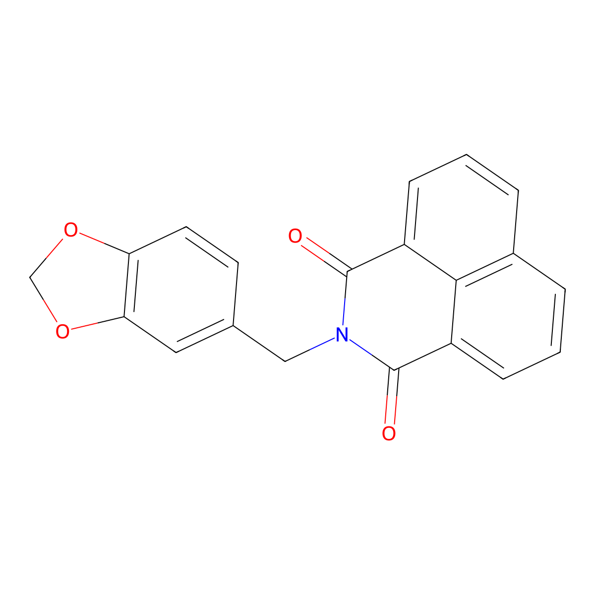 2-(1,3-benzodioxol-5-ylmethyl)-1H-benzo[de]isoquinoline-1,3(2H)-dione molecular structure, CAS 321979-19-5