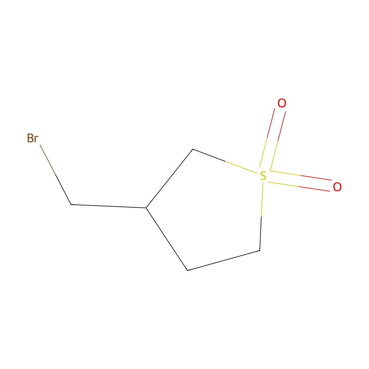 3-(Bromomethyl)-1lambda6-thiolane-1,1-dione molecular structure, CAS 321979-37-7