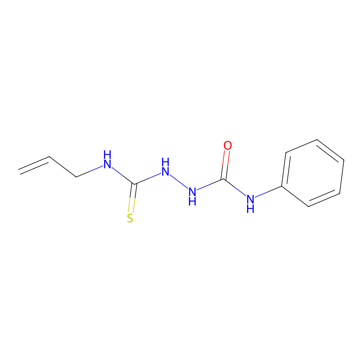 1-Phenyl-3-(prop-2-enylcarbamothioylamino)urea molecular structure, CAS 321980-76-1