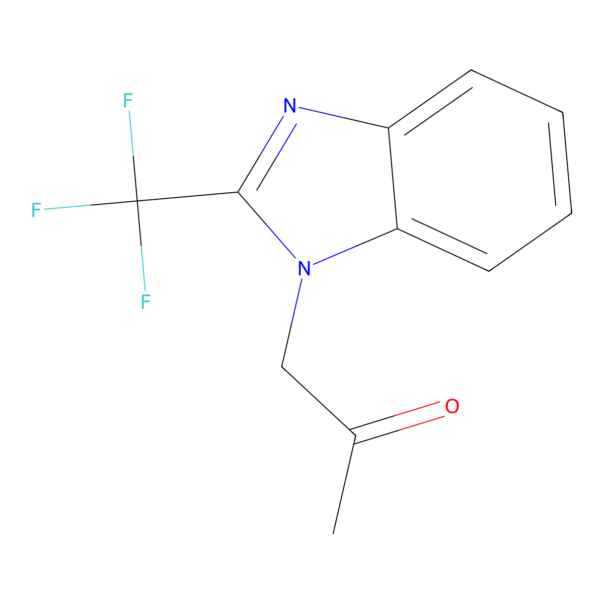 1-[2-(trifluoromethyl)-1H-1,3-benzimidazol-1-yl]acetone molecular structure, CAS 321980-88-5