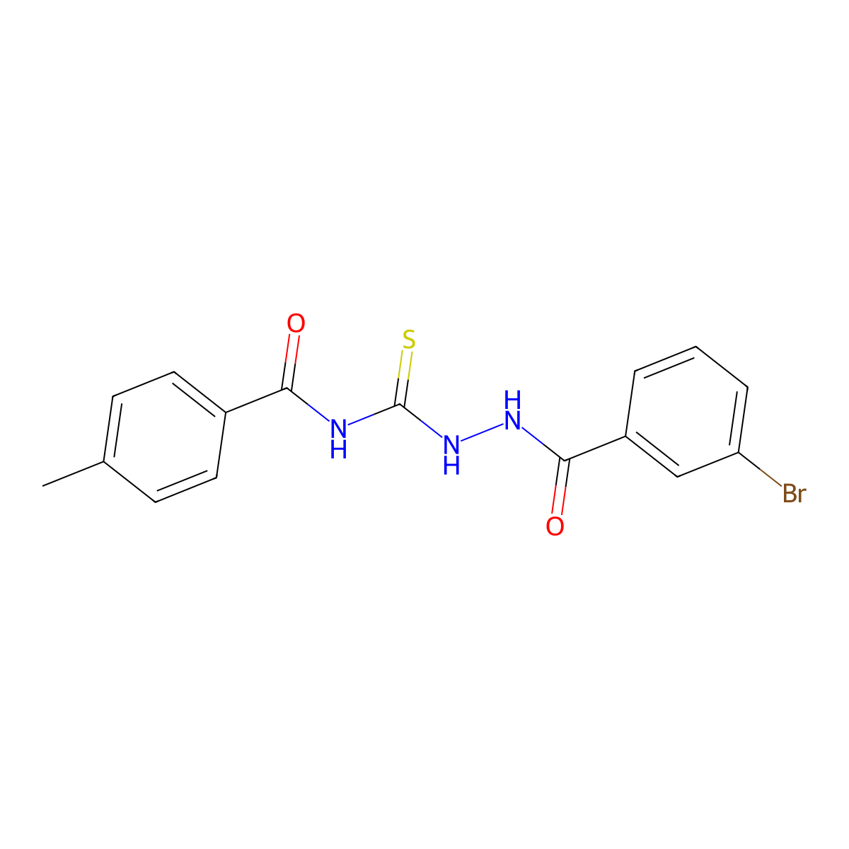 N-(2-(3-bromobenzoyl)hydrazinecarbonothioyl)-4-methylbenzamide molecular structure, CAS 321980-91-0