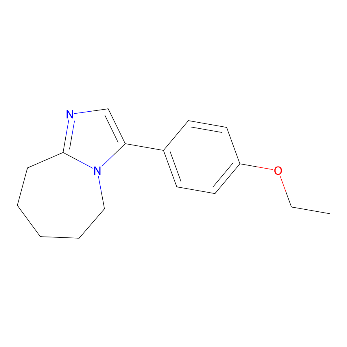 3-(4-ethoxyphenyl)-6,7,8,9-tetrahydro-5H-imidazo[1,2-a]azepine molecular structure, CAS 321981-09-3