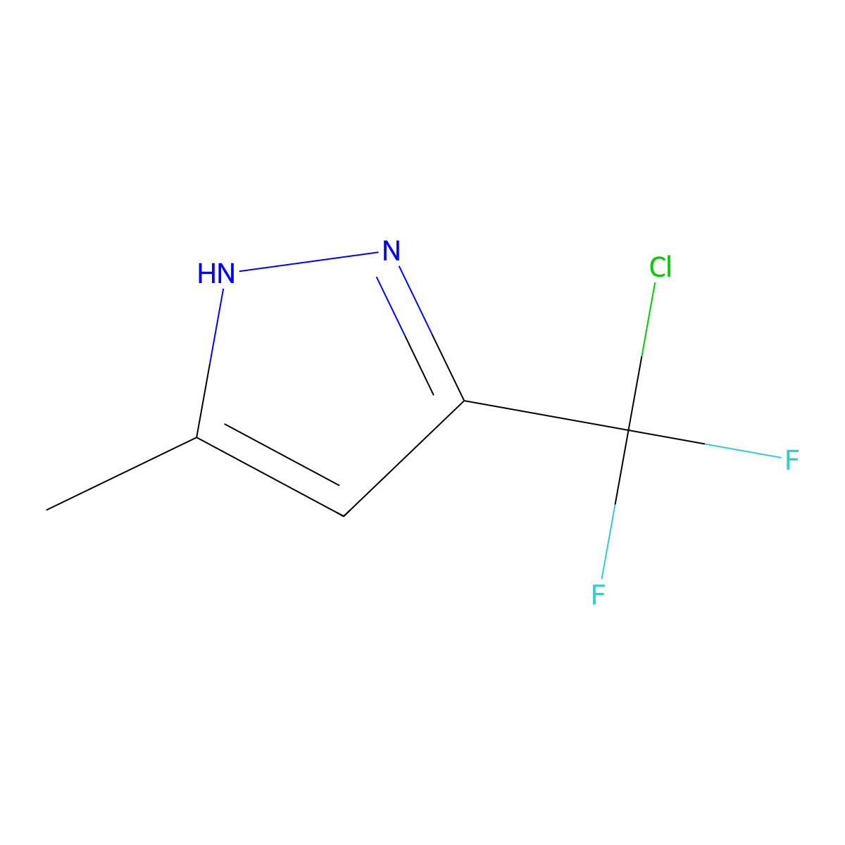 3-(Chlorodifluoromethyl)-5-methyl-1H-pyrazole molecular structure, CAS 321998-14-5