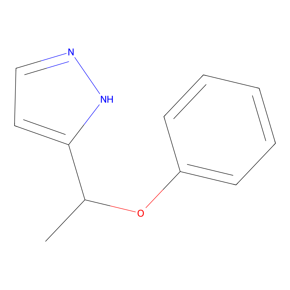 5-(1-phenoxyethyl)-1H-pyrazole molecular structure, CAS 321998-96-3