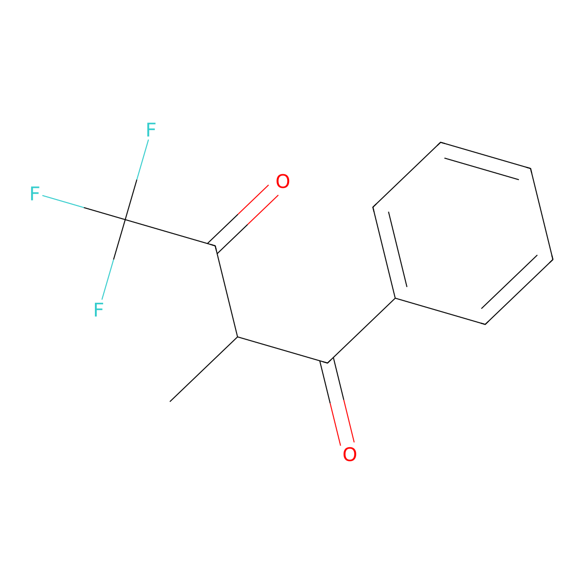 4,4,4-Trifluoro-2-methyl-1-phenylbutane-1,3-dione molecular structure, CAS 322-06-5