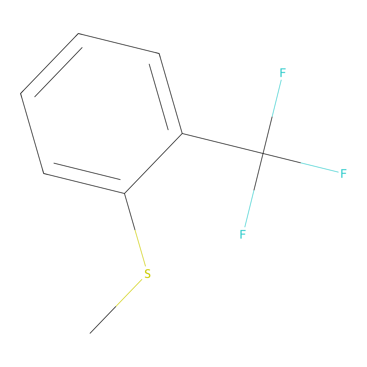 2-Trifluoromethylthioanisole molecular structure, CAS 322-58-7