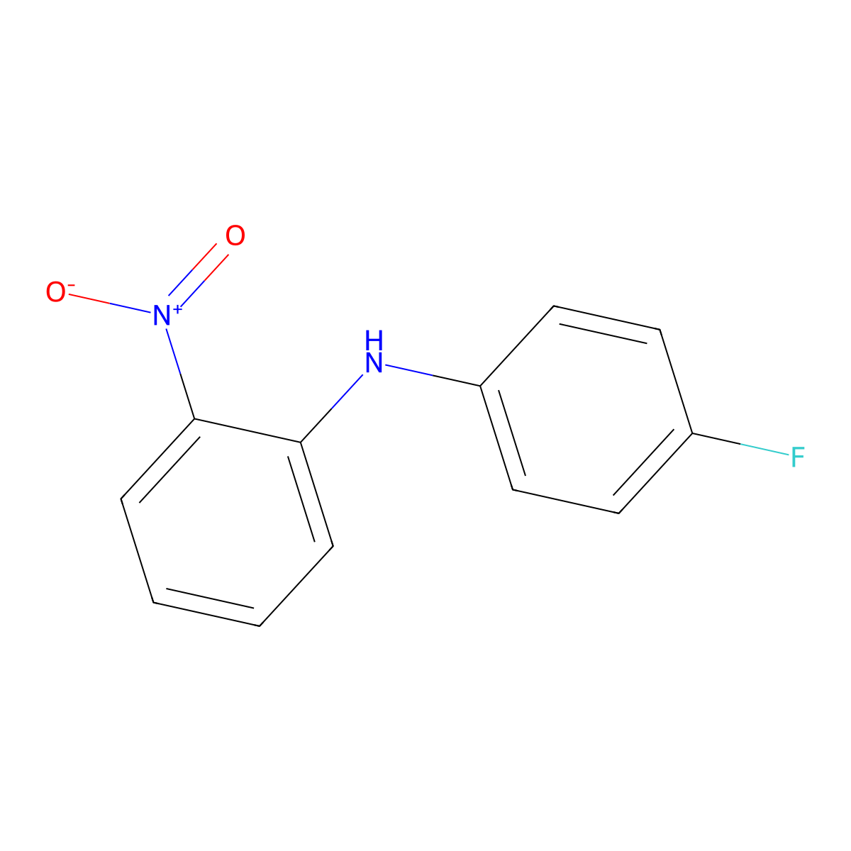 N-(4-fluorophenyl)-2-nitroaniline molecular structure, CAS 322-78-1