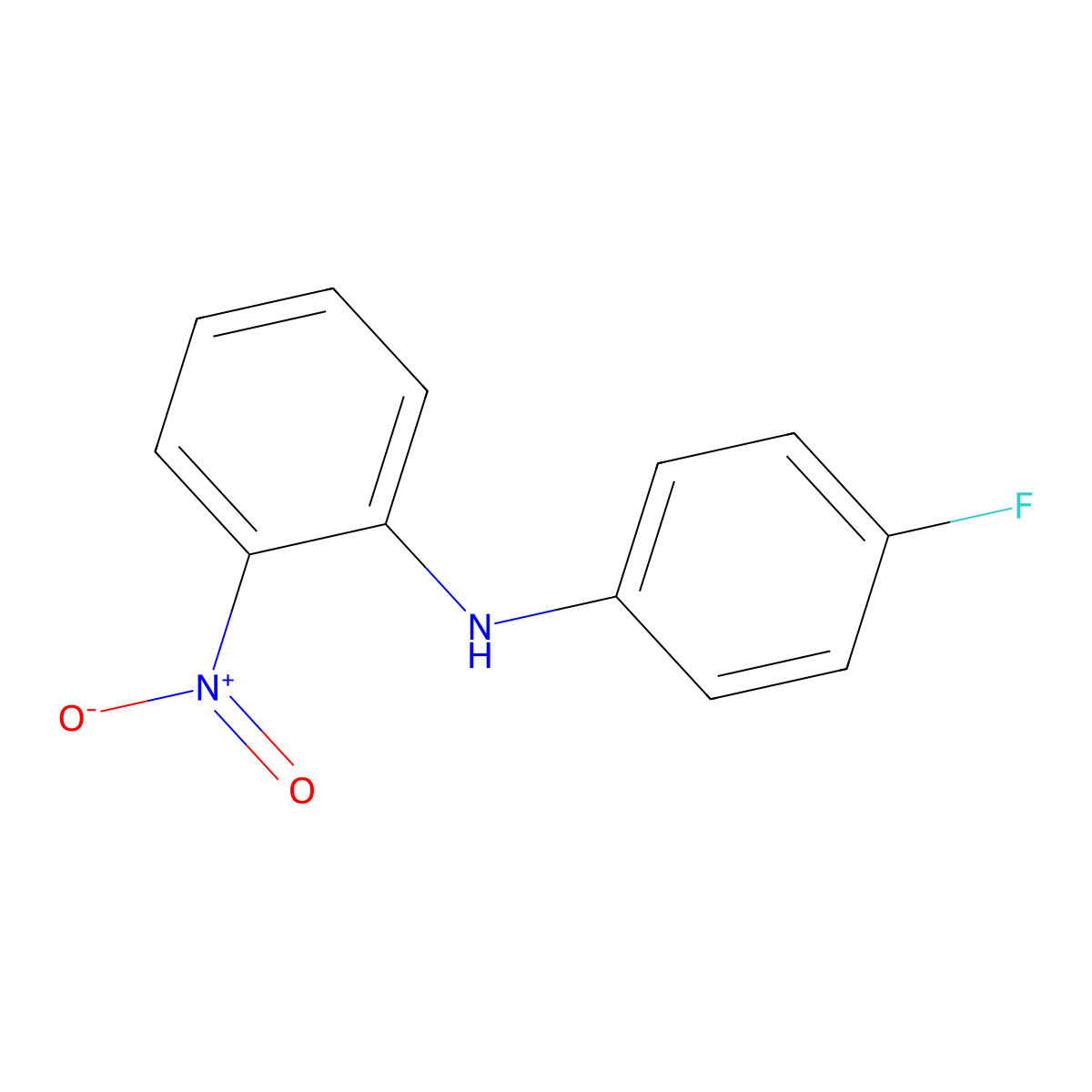 N-(4-fluorophenyl)-2-nitroaniline molecular structure, CAS 322-78-1