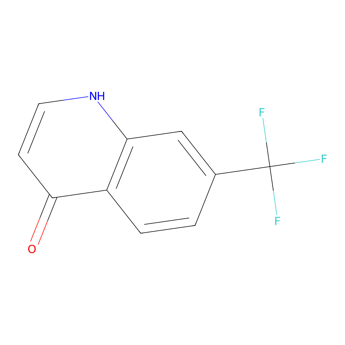 7-(Trifluorophenyl)quinolin-4-ol molecular structure, CAS 322-97-4