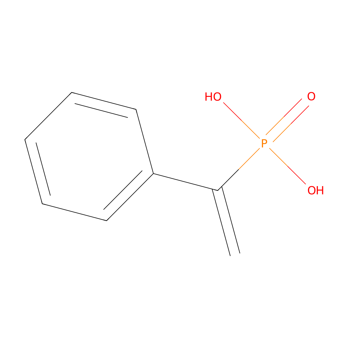 (1-Phenylvinyl)phosphonic acid molecular structure, CAS 3220-50-6