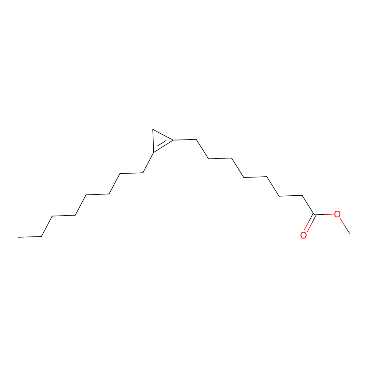 Methyl sterculate molecular structure, CAS 3220-60-8
