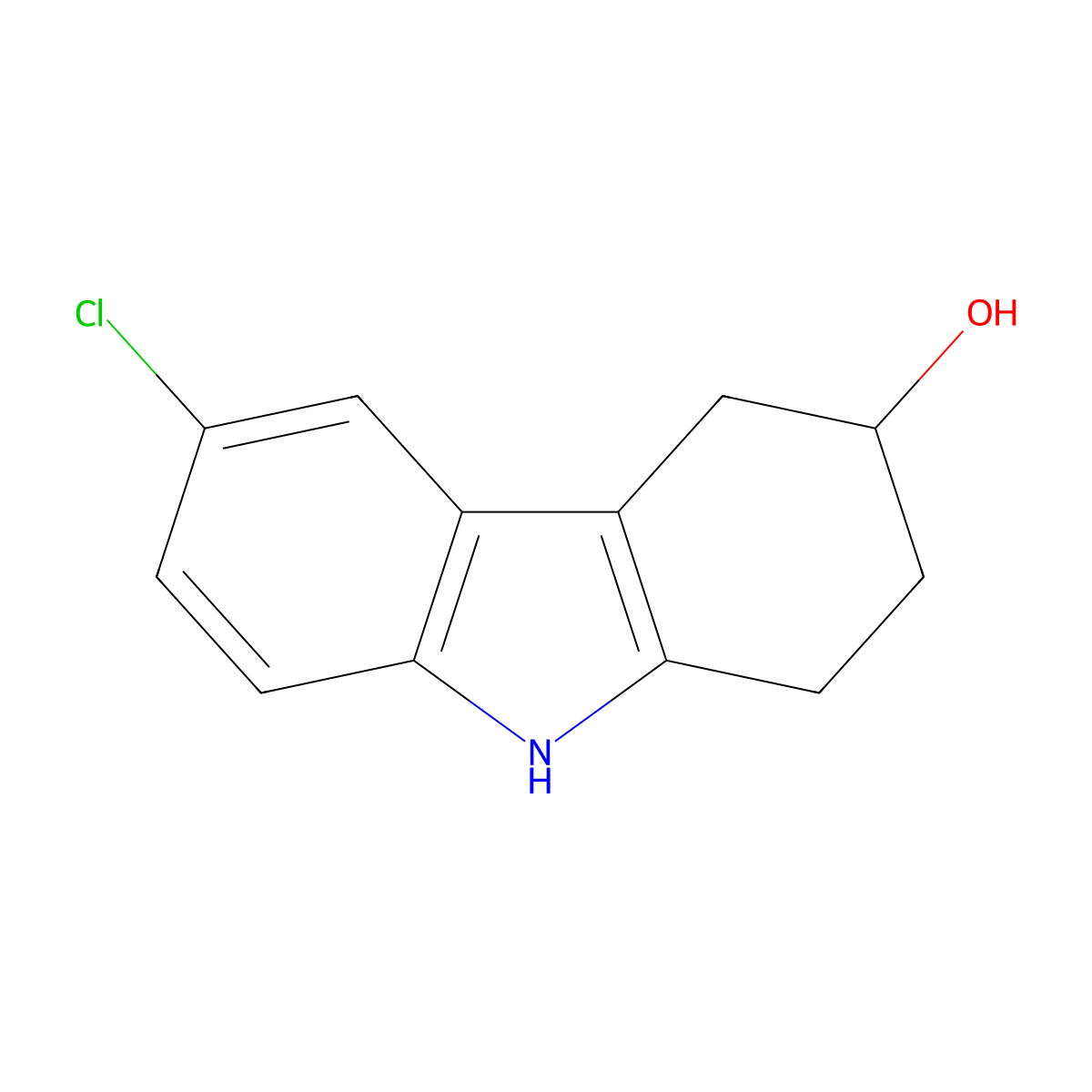 6-chloro-2,3,4,9-tetrahydro-1H-carbazol-3-ol molecular structure, CAS 32202-79-2