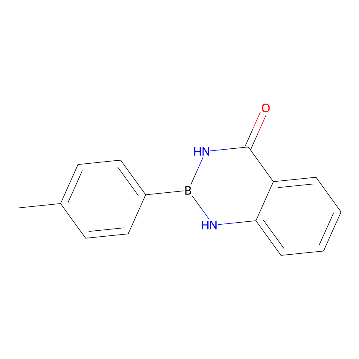 2-(P-Tolyl)-2,3-dihydrobenzo[D][1,3,2]diazaborinin-4(1H)-one molecular structure, CAS 32203-14-8