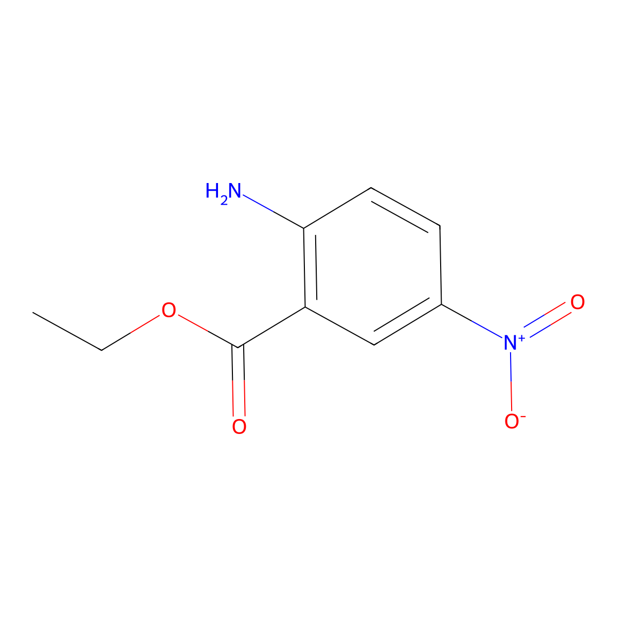 Ethyl 2-amino-5-nitrobenzoate molecular structure, CAS 32203-24-0