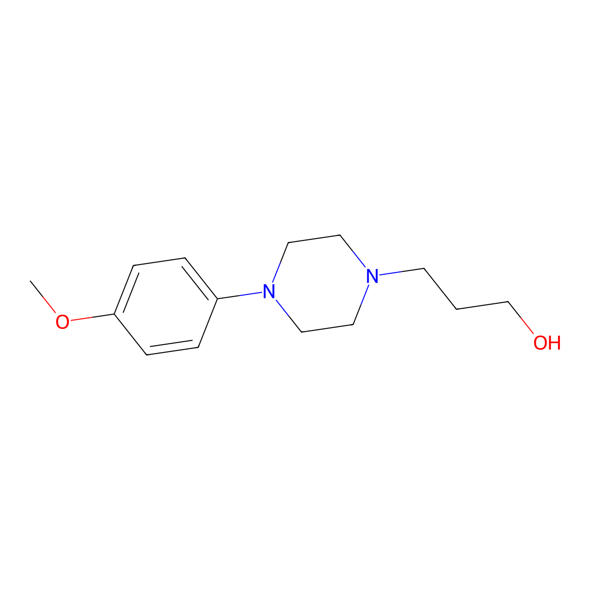 3-[4-(4-Methoxyphenyl)piperazin-1-yl]propan-1-ol molecular structure, CAS 32205-58-6