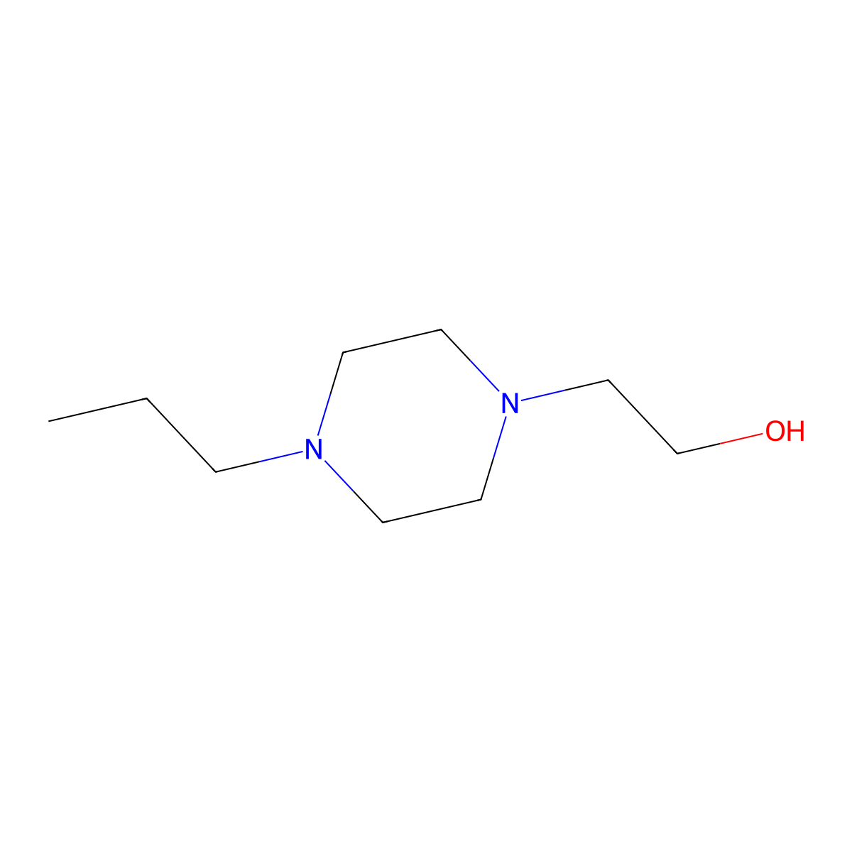 2-(4-Propylpiperazin-1-yl)ethanol molecular structure, CAS 3221-17-8