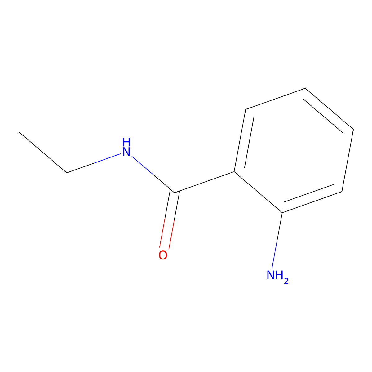 2-amino-N-ethylbenzamide molecular structure, CAS 32212-29-6