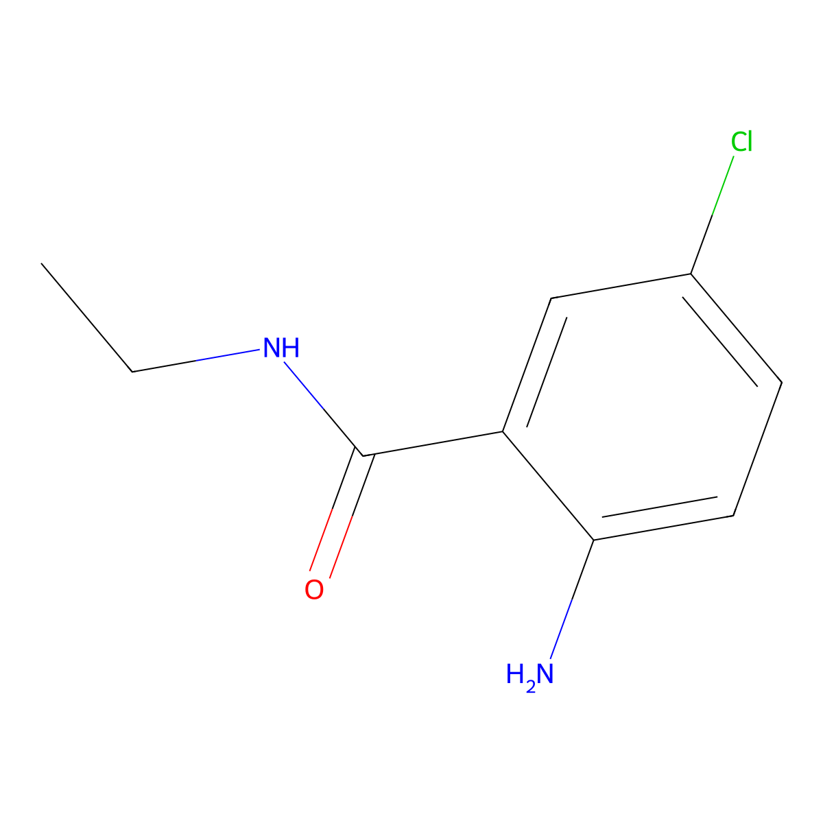 2-amino-5-chloro-N-ethylbenzamide molecular structure, CAS 32212-30-9