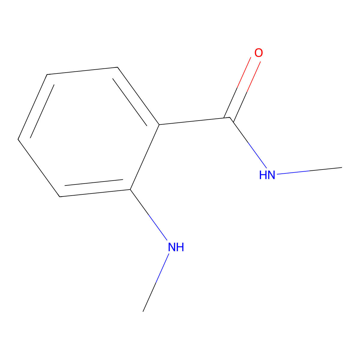N-methyl-2-(methylamino)benzamide molecular structure, CAS 32212-33-2