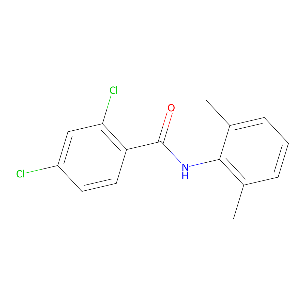 2,4-Dichloro-2',6'-dimethylbenzanilide molecular structure, CAS 32212-44-5