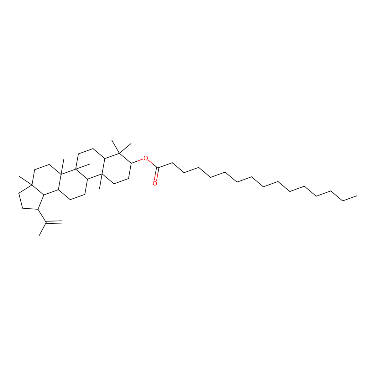 Lupeol palmitate molecular structure, CAS 32214-80-5