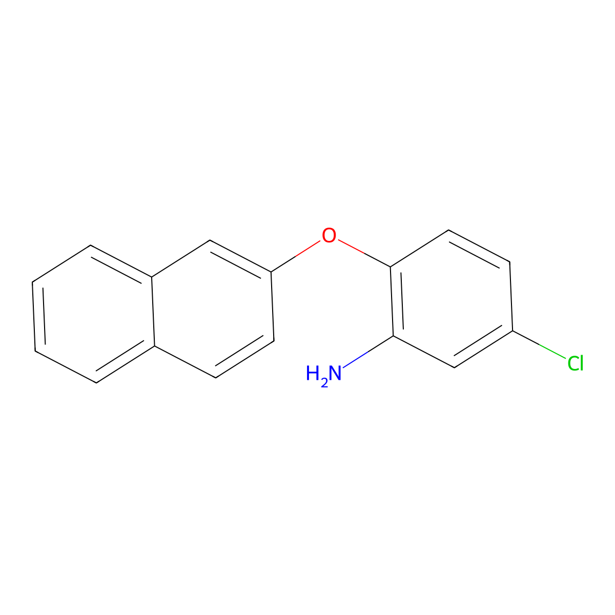5-Chloro-2-(2-naphthyloxy)aniline molecular structure, CAS 32219-17-3