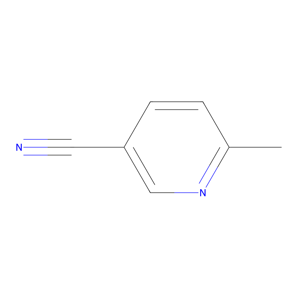 6-Methylpyridine-3-carbonitrile molecular structure, CAS 3222-48-8