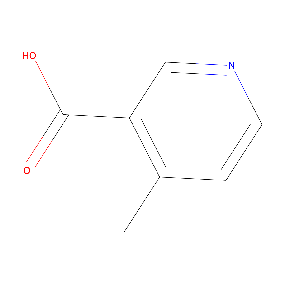 4-Methylnicotinic acid molecular structure, CAS 3222-50-2