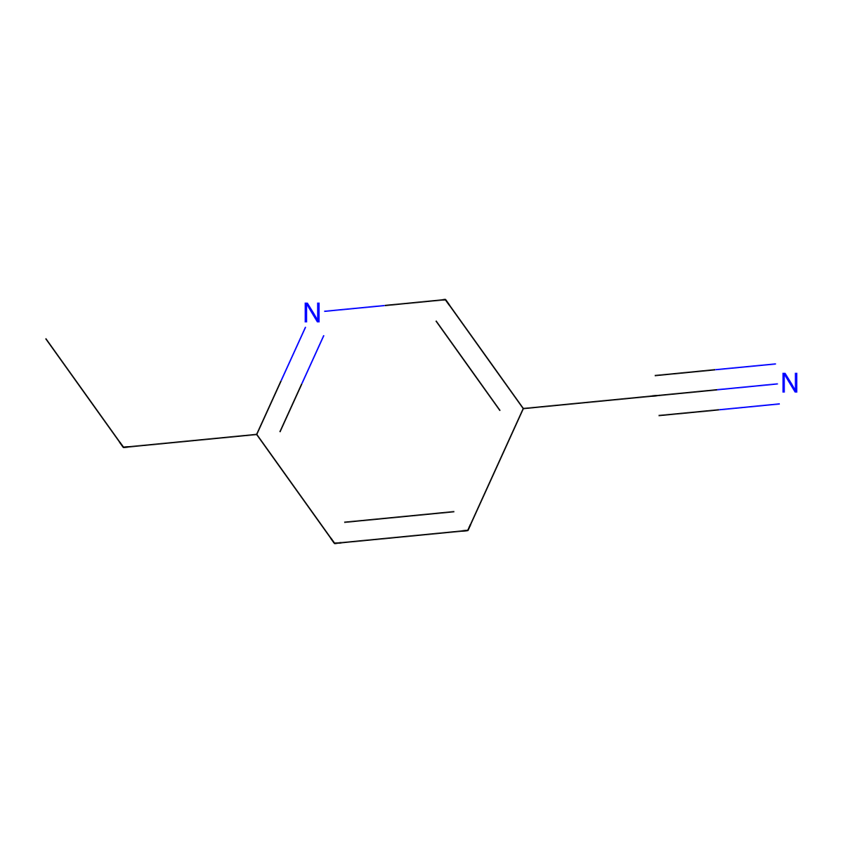 6-Ethylnicotinonitrile molecular structure, CAS 3222-52-4