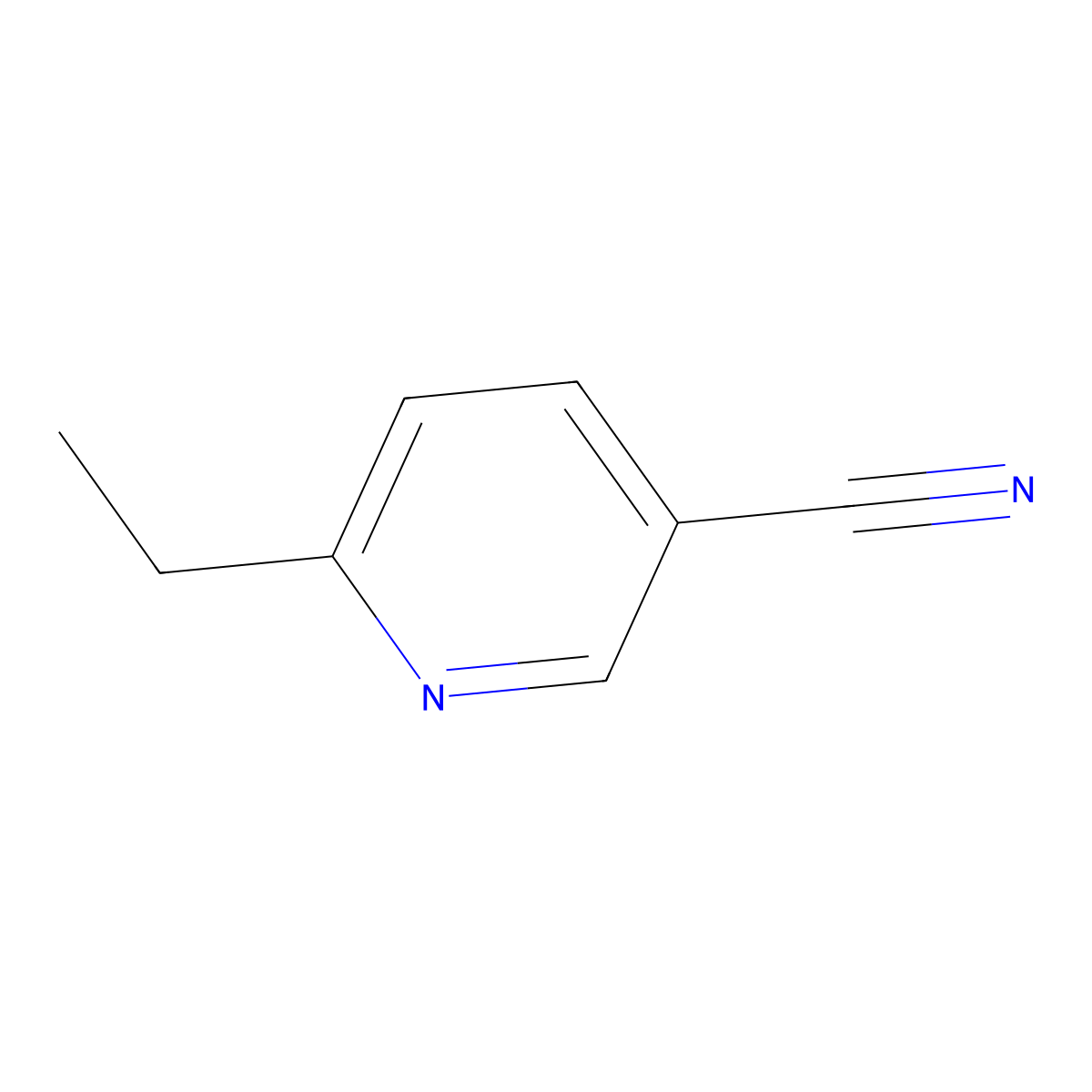 6-Ethylnicotinonitrile molecular structure, CAS 3222-52-4