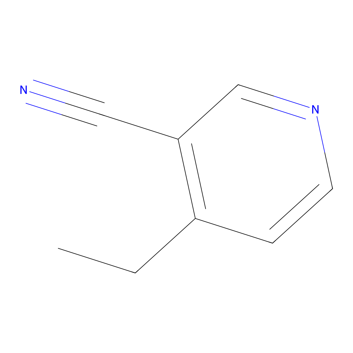 4-Ethylpyridine-3-carbonitrile molecular structure, CAS 3222-55-7