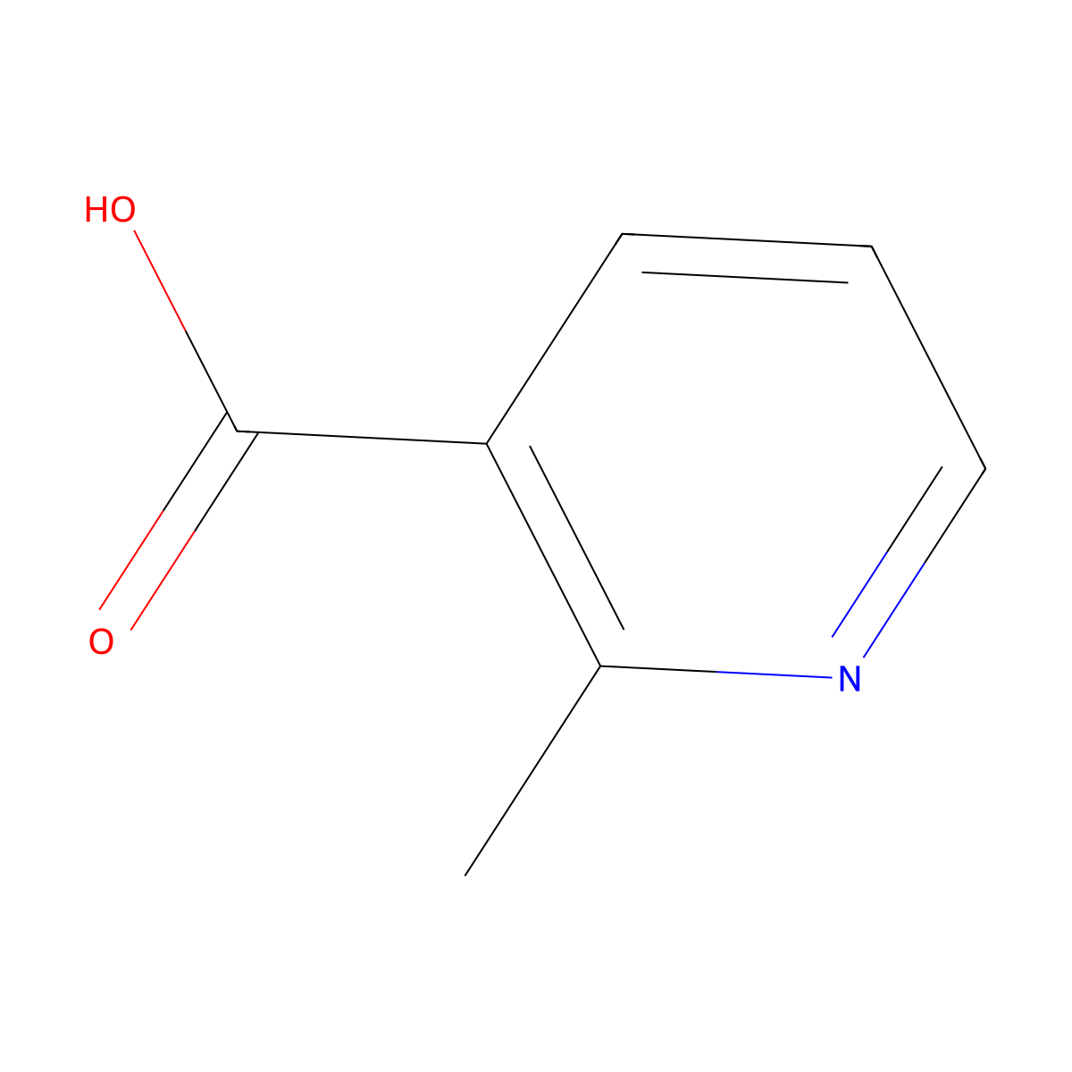 2-Methylnicotinic acid molecular structure, CAS 3222-56-8