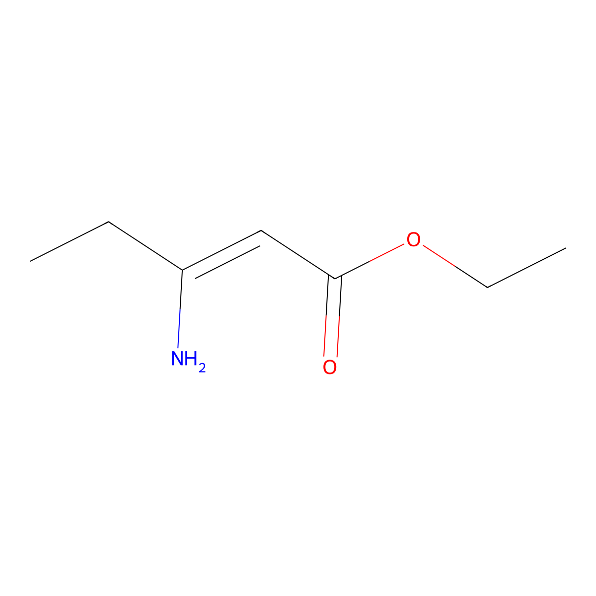 Ethyl 3-aminopent-2-enoate molecular structure, CAS 3222-61-5