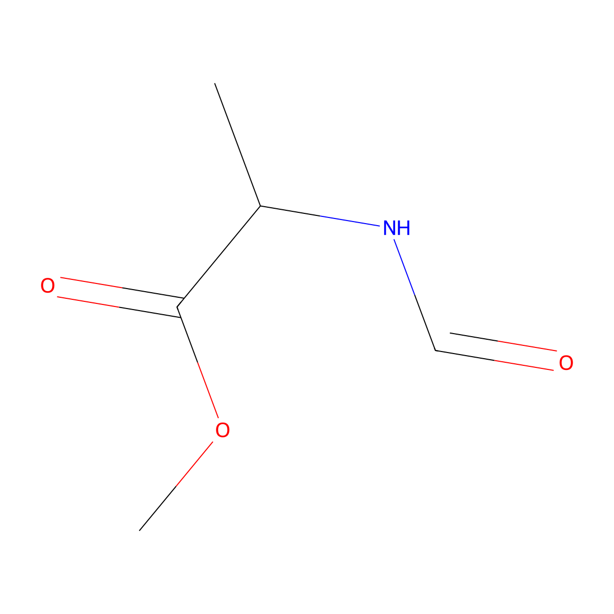 L-Alanine, N-formyl-, methyl ester molecular structure, CAS 32221-83-3