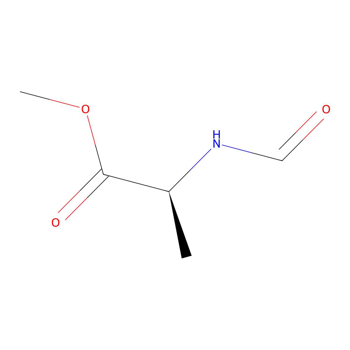 L-Alanine, N-formyl-, methyl ester molecular structure, CAS 32221-83-3