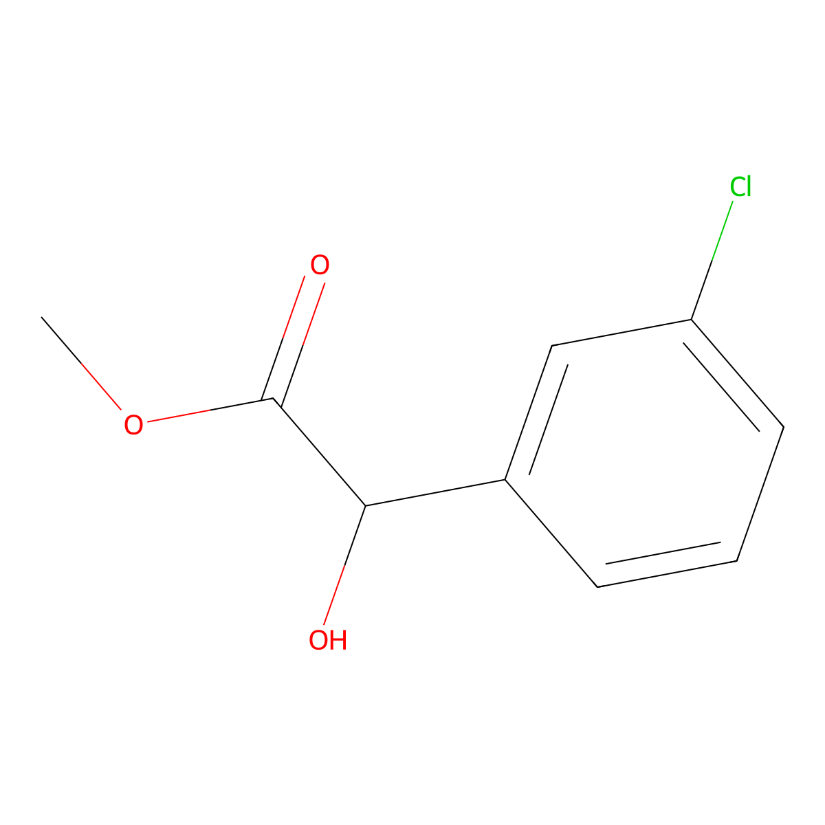 (S)-Methyl 2-(3-chlorophenyl)-2-hydroxyacetate molecular structure, CAS 32222-44-9