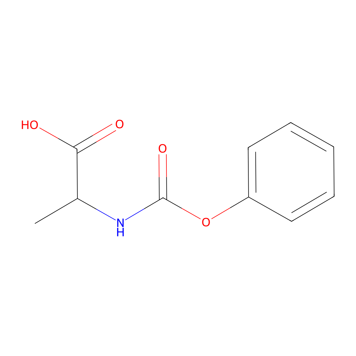 2-[(Phenoxycarbonyl)amino]propanoic acid molecular structure, CAS 32225-35-7