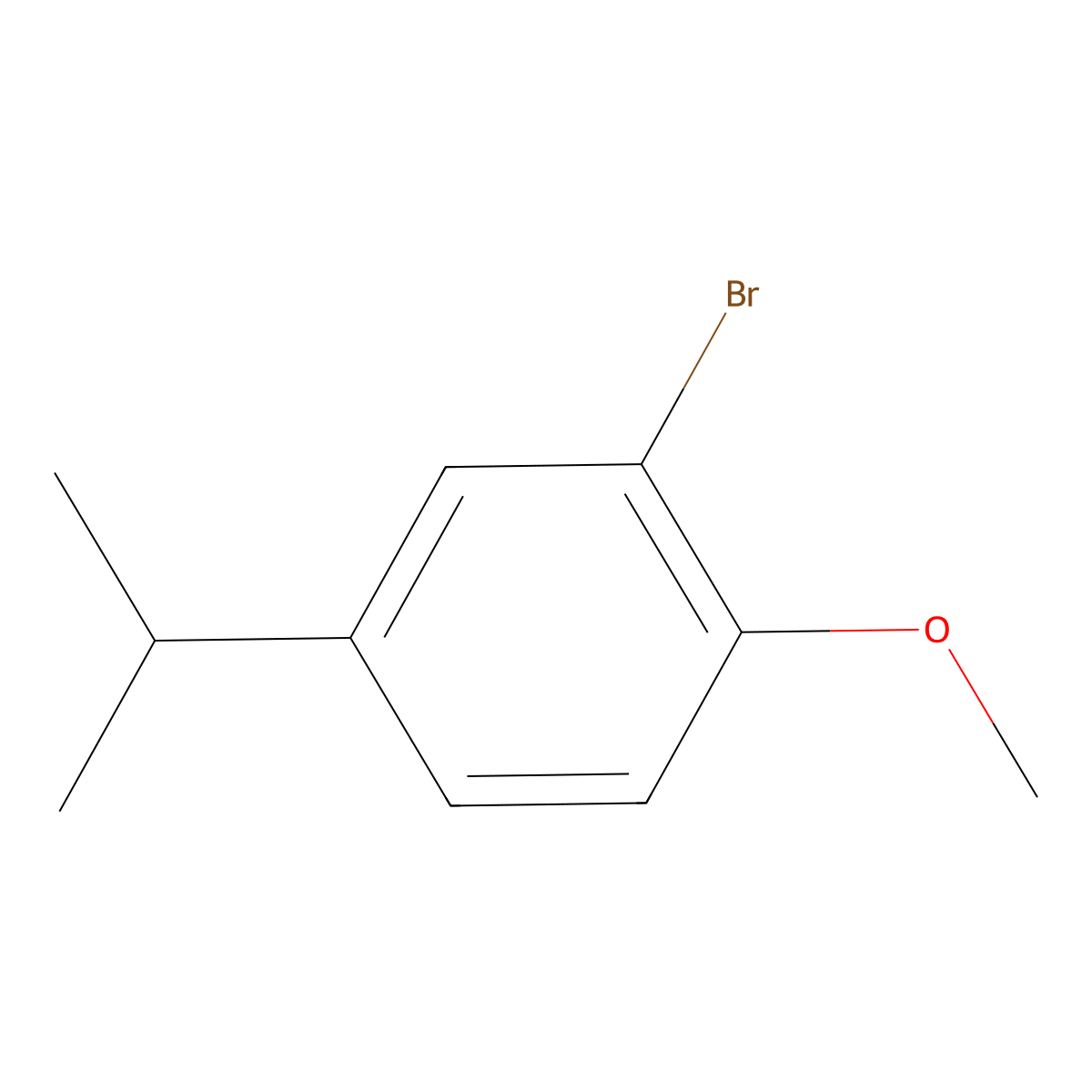 2-Bromo-4-isopropylanisole molecular structure, CAS 32229-19-9