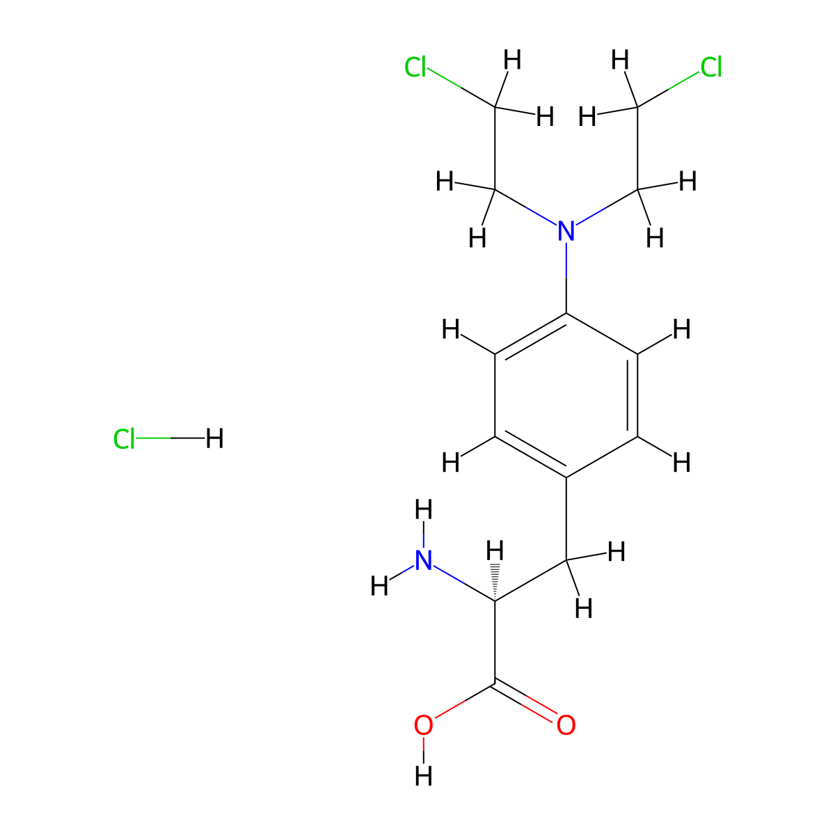 Melphalan Hydrochloride molecular structure, CAS 3223-07-2