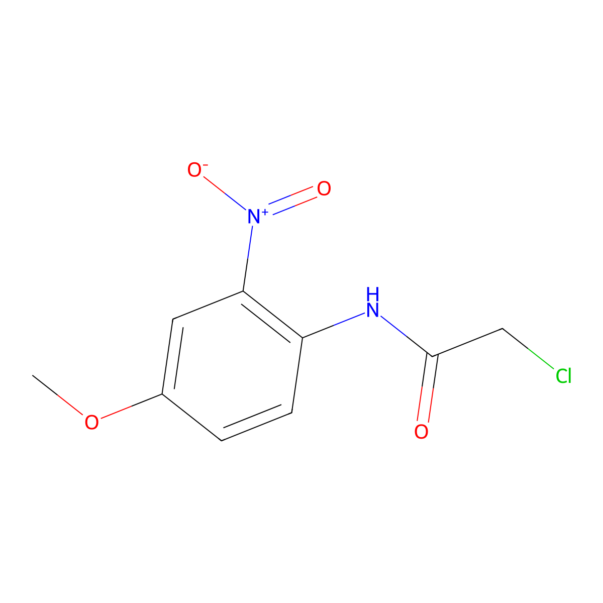 2-chloro-N-(4-methoxy-2-nitrophenyl)acetamide molecular structure, CAS 3223-77-6