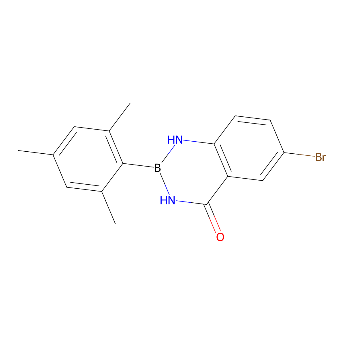 6-Bromo-2-mesityl-2,3-dihydrobenzo[d][1,3,2]diazaborinin-4(1H)-one molecular structure, CAS 32230-14-1