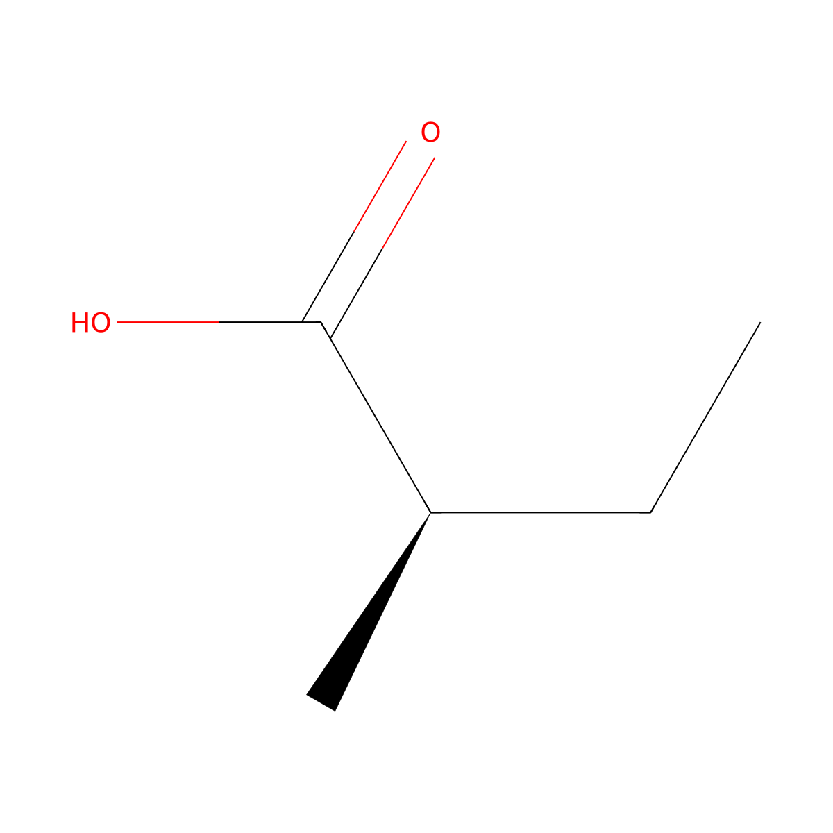 (2R)-2-methylbutanoic acid molecular structure, CAS 32231-50-8
