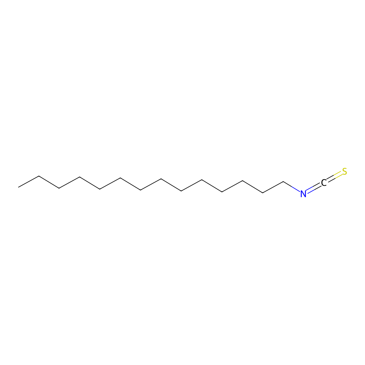 Tetradecyl isothiocyanate molecular structure, CAS 3224-48-4