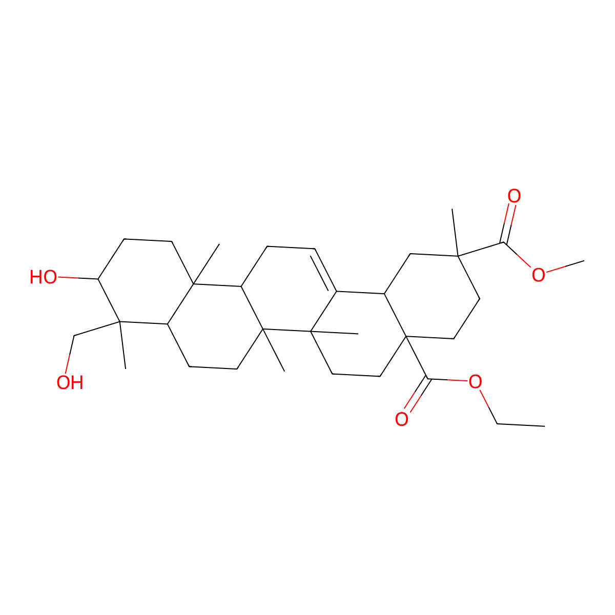 Phytolaccinic acid ethyl ester molecular structure, CAS 322405-91-4