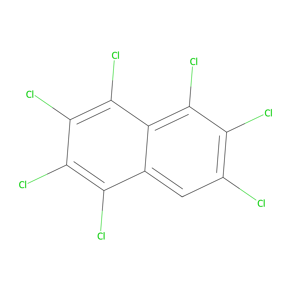 Heptachloronaphthalene molecular structure, CAS 32241-08-0
