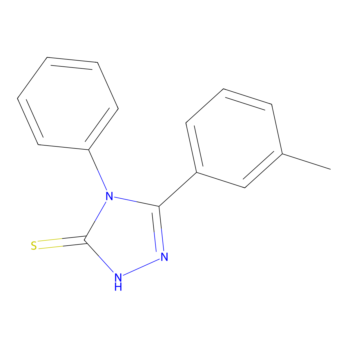 5-(3-methylphenyl)-4-phenyl-4H-1,2,4-triazole-3-thiol molecular structure, CAS 322412-26-0