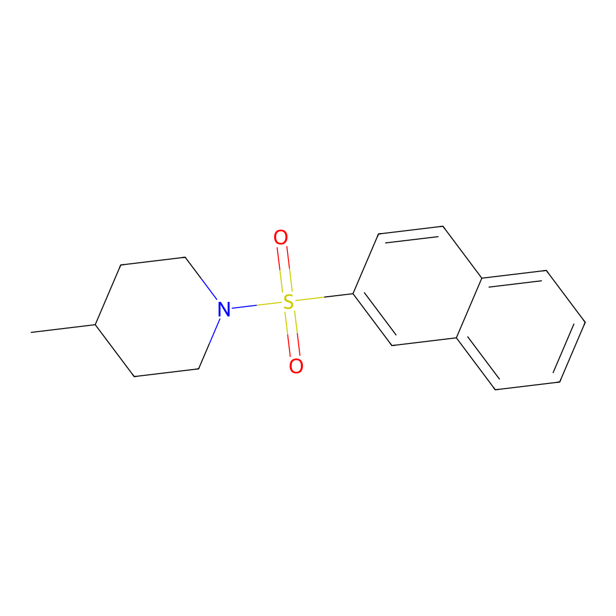 4-Methyl-1-(2-naphthylsulfonyl)piperidine molecular structure, CAS 322413-99-0