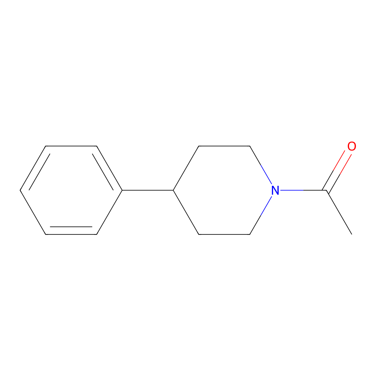 1-(4-Phenylpiperidin-1-yl)ethanone molecular structure, CAS 32245-87-7