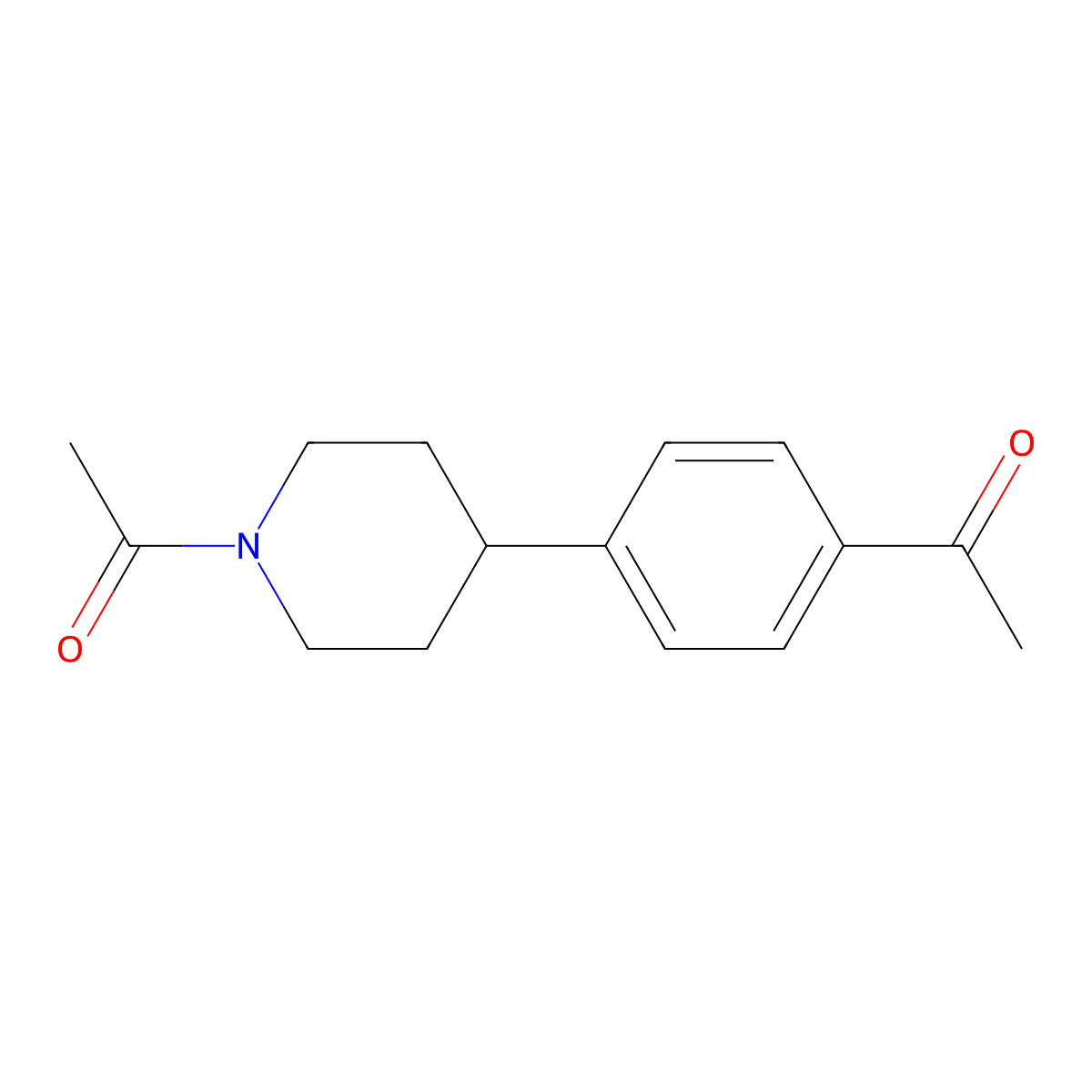 1-(4-(4-Acetylphenyl)piperidin-1-yl)ethanone molecular structure, CAS 32245-88-8